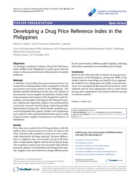 drug price reference index 2024|The Philippines Drug Price Reference Index .